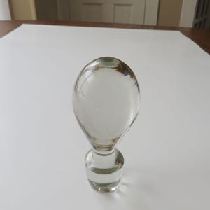 Vintage Glass Stopper Large Heavy