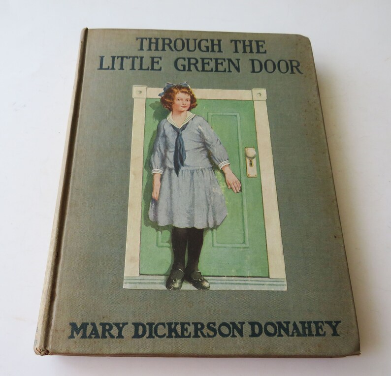 Antique Storybook Through the Little Green Door Illustrated Etsy