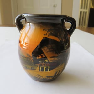 Antike Deutschland Vase Kleine Vintage Land Cottage Bäume