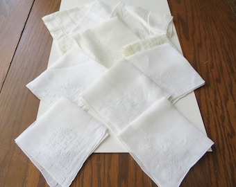 Lot 10 Antique White Hankies Vintage Handkerchief