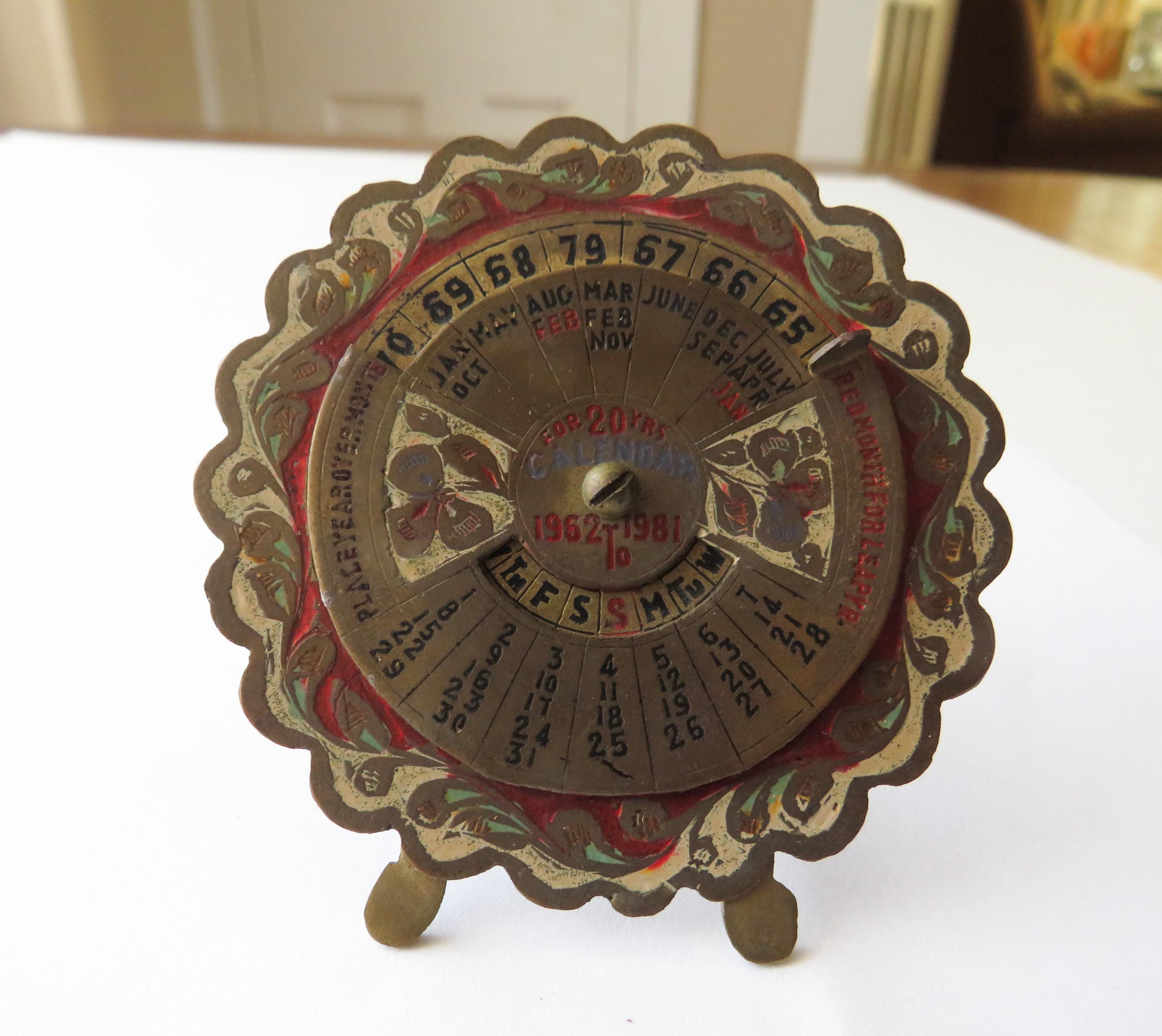Brass Perpetual Calendar - Etsy
