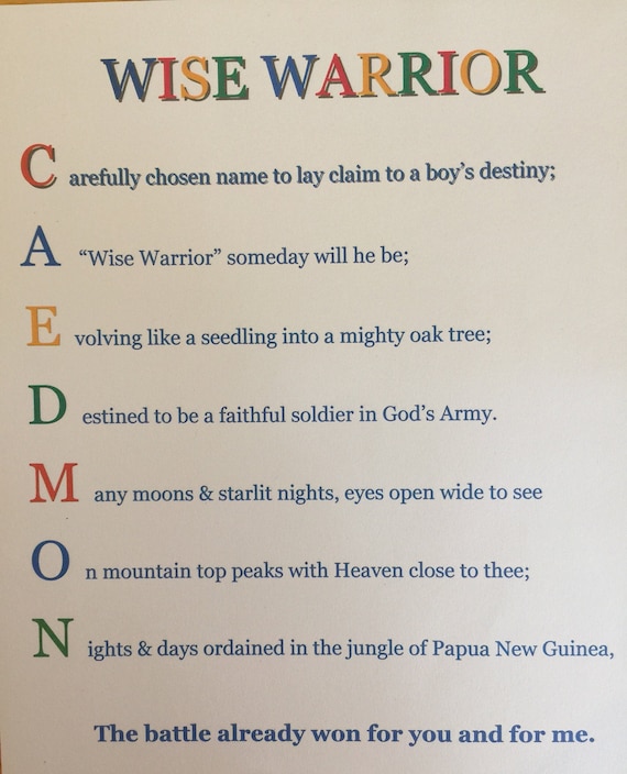 Custom Acrostic Poem Up To 10 Lines Etsy