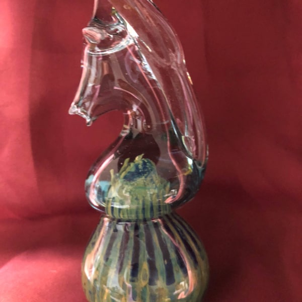 Vintage Mdina Glass SeaHorse
