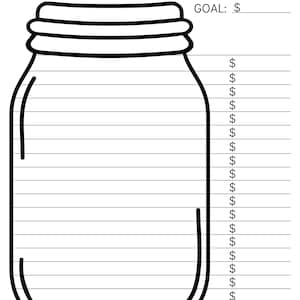 Savings Tracker | Instant Download | Savings Jar