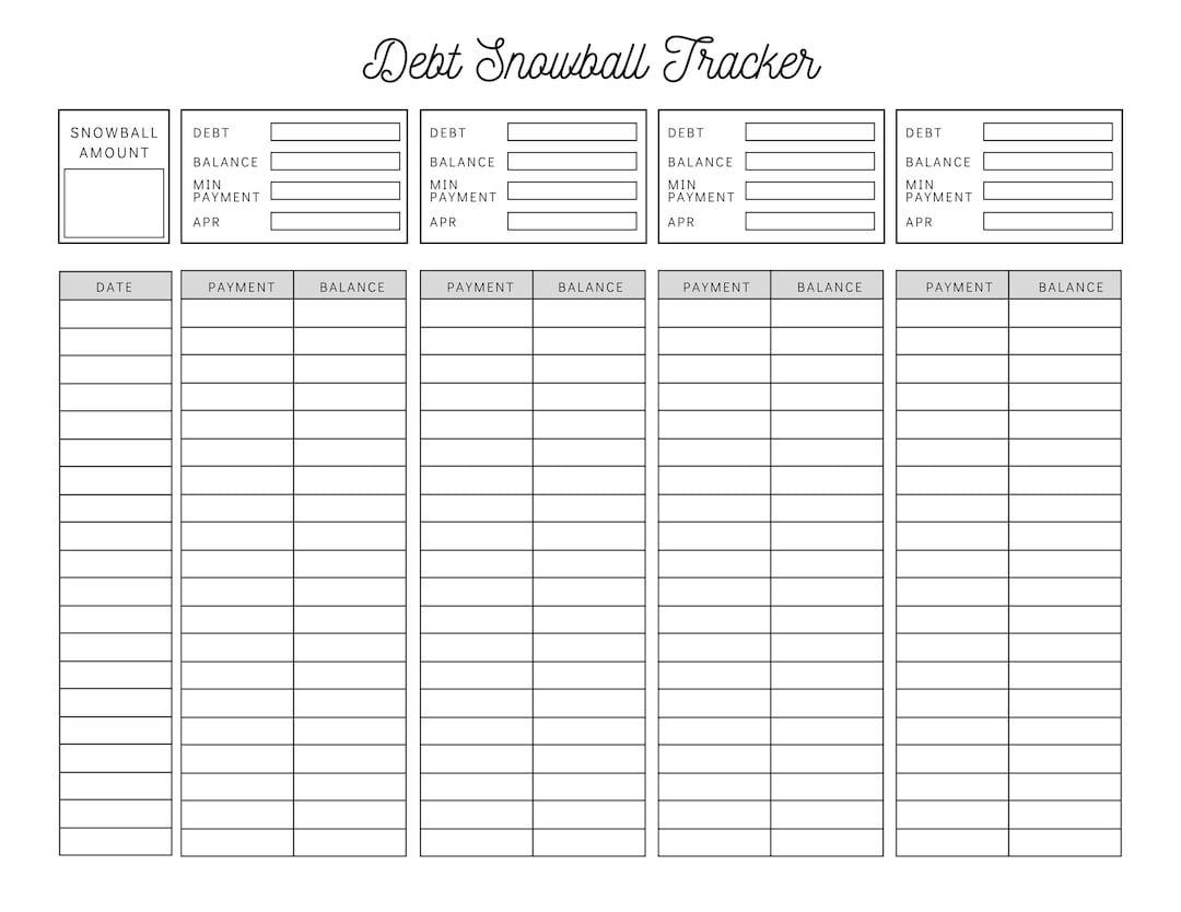 debt-snowball-tracker-printable-debt-payment-worksheet-debt-payoff-progress-log-debt-free-goal-chart-instant-download-etsy