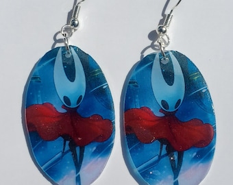 Hornet hollow knight dangle earrings.  Unique