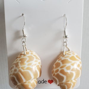 Handmade Seashell Earrings: Sterling Silver Hooks, Beach Jewelry