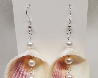 ◇Monday Edition◇ [usual ME] circle seashell earrings Seashell Earrings. - Etsy