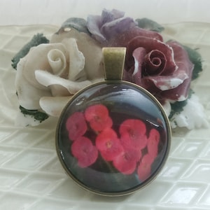 Cabochon bloemenhanger/sleutelhanger