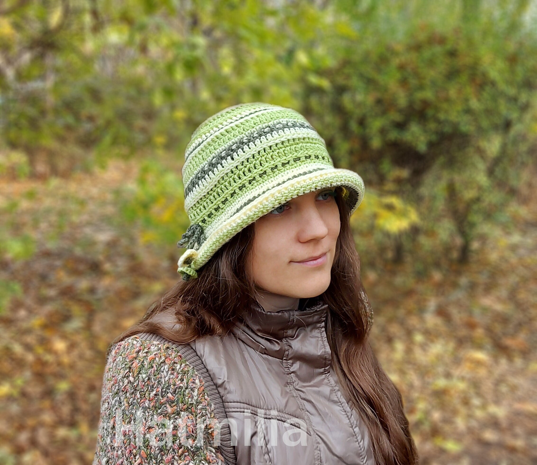 crochet hat with hair