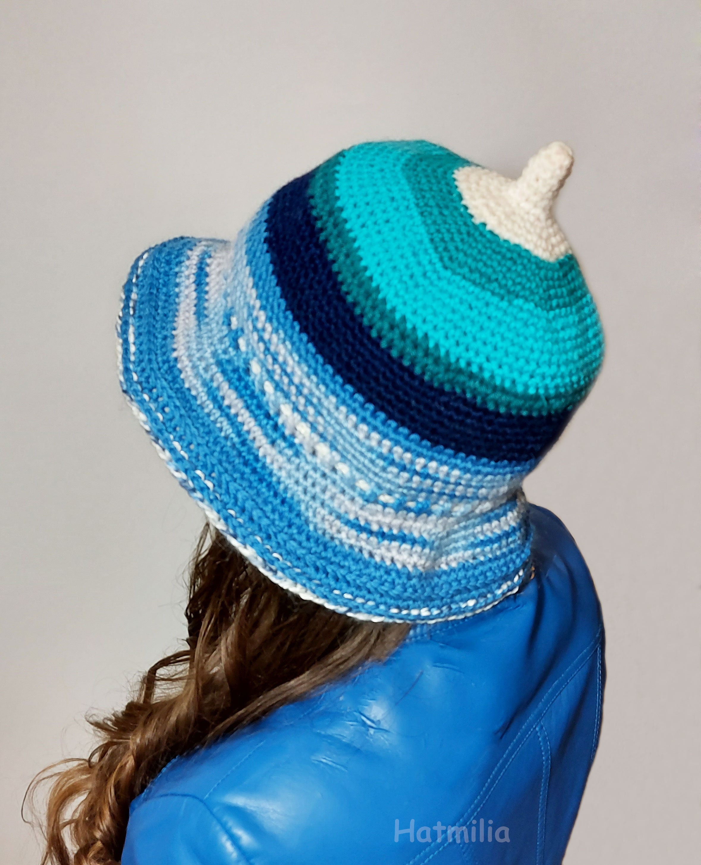 Acrylic Knit Bucket Hat Warm Winter Cloche Cap Warm Bucket Hat, Womens Wool Hat, Crochet Bucket Hat, Winter  main image 2