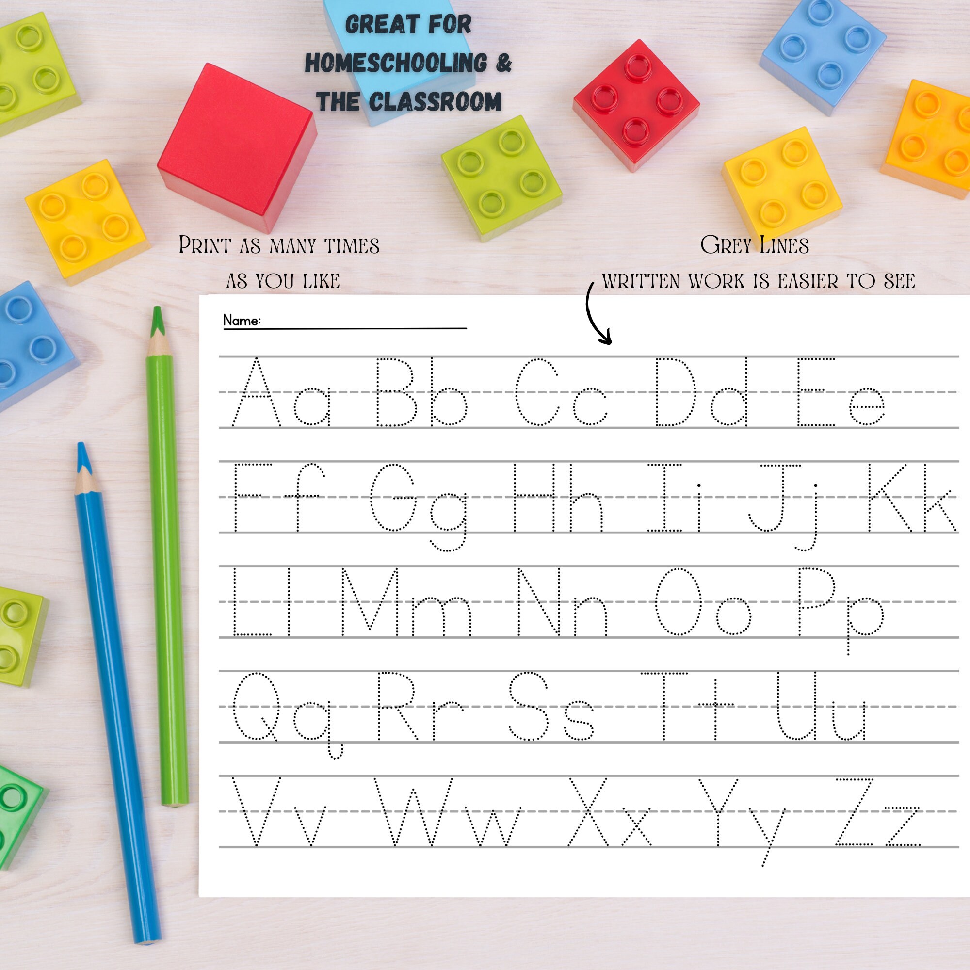 Free Letter Tracing Worksheets – A-Z Handwriting Practice – Fun Early  Learning