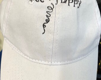 Sea feliz gorra de bola blanca