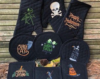 Alfombras de horno de Halloween acolchadas
