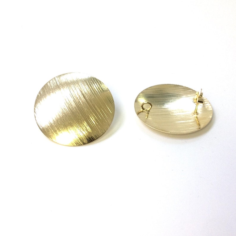 Round earring post. Goldfilled earring post. 18/20 Goldfilled image 2