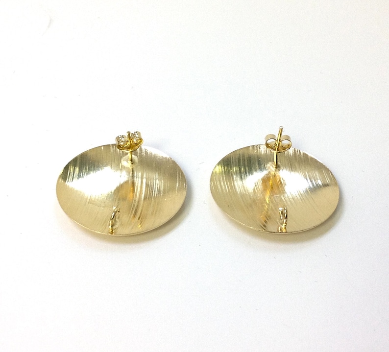 Round earring post. Goldfilled earring post. 18/20 Goldfilled image 3