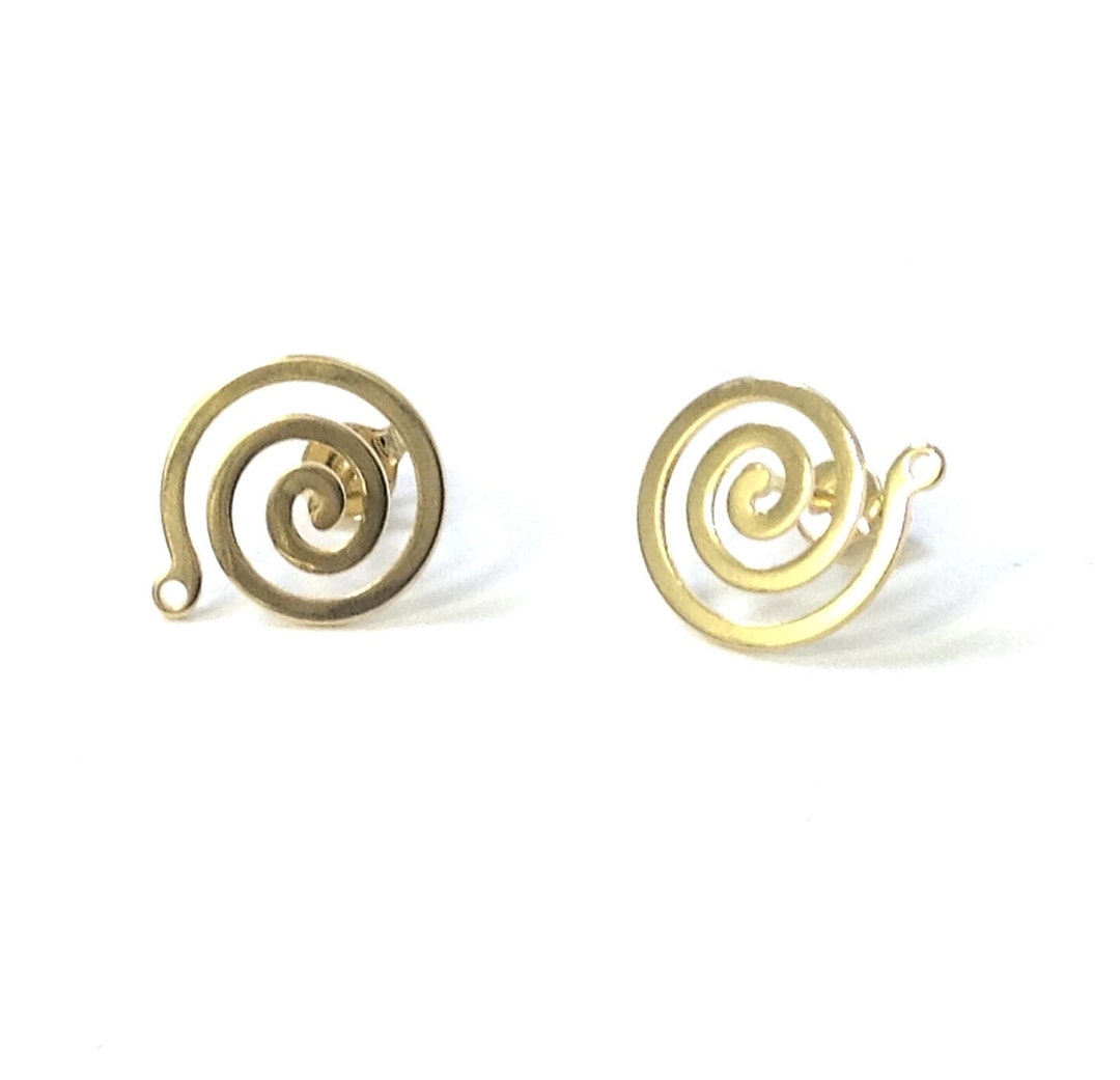 Spiral Earring Post. Goldfilled Earring. 18/20 Goldfilled. Open Spiral