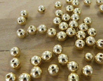 6mm 18/20k Gold filled round beads. Brazilian Gold-filled beads. balls good quality