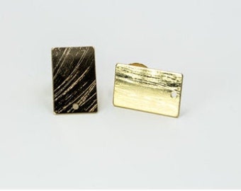 Rectangle Earring with post. 18/20 Goldfilled earring