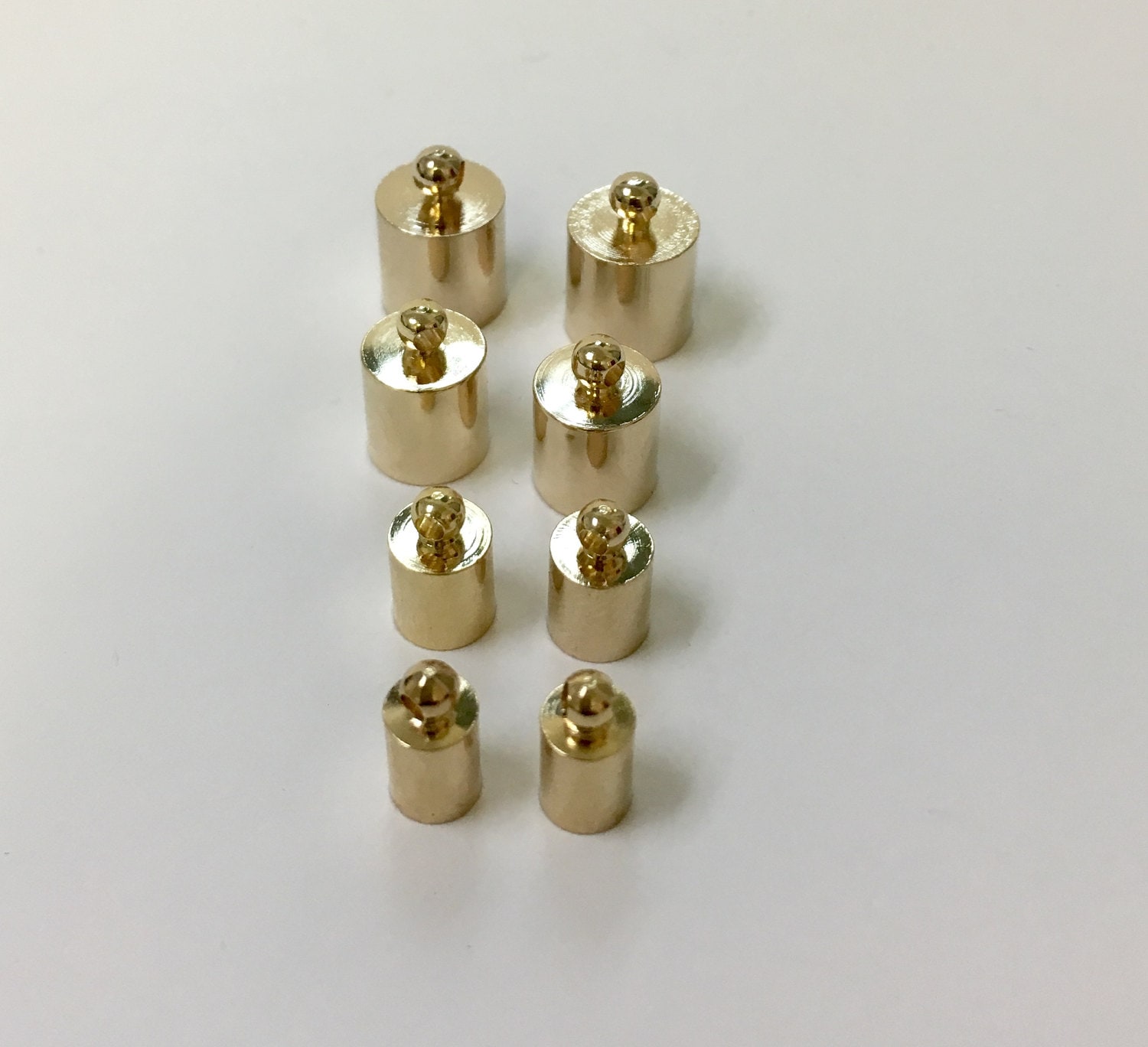 18/20 Brazilian Goldfilled End Caps. 9 Mm 8 Mm 6 Mm and 5 Etsy