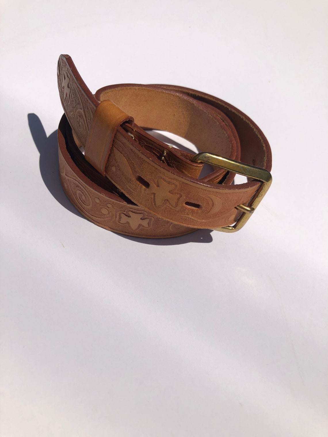 Vintage Leather Girl Scout Belt Etsy