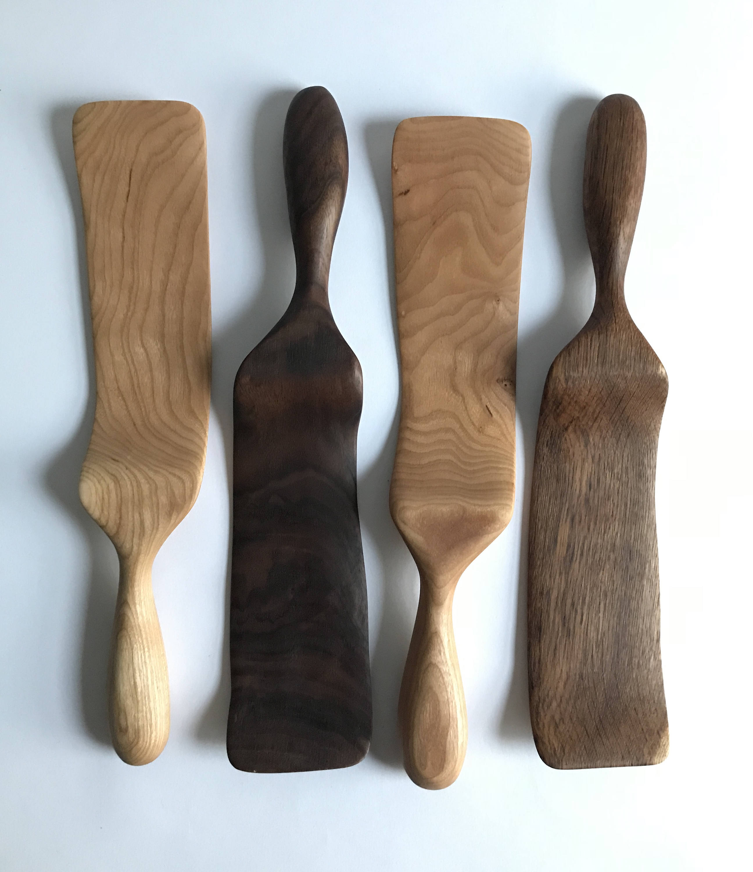 spatula/spurtle hand carved from walnut, cherry or apple