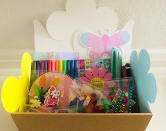 Flower and Butterfly arts and crafts activity creation box