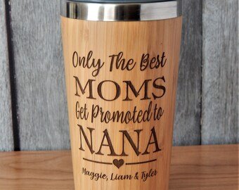 Grandma Travel Mug Tumbler Gift for Christmas - New Grandparents Mugs - Pregnancy Reveal Gifts to Nana