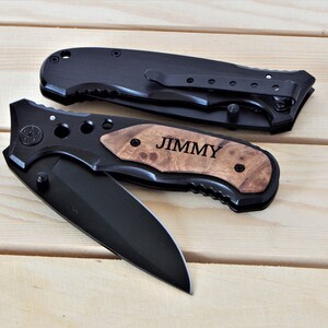 Personalized Knife Gift for Groomsmen | Custom Engraved Folding hunting Knife | Wedding Gifts for Men | Christmas Gifts for Him