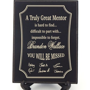 Retirement Gift for Boss Gifts for Mentor Leaving Personalized Farewell Plaque Going Away Gift, LM01 image 1