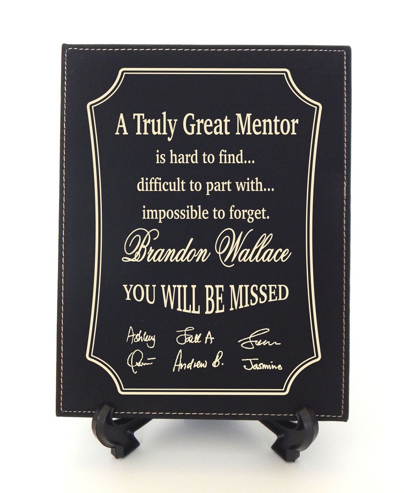 Retirement Gift for Boss Gifts for Mentor Leaving Personalized Farewell Plaque Going Away Gift, LM01 image 1