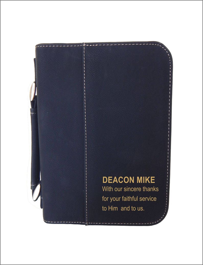 Deacon Ordination Gift  Personalized Bible Cover with Zipper image 1