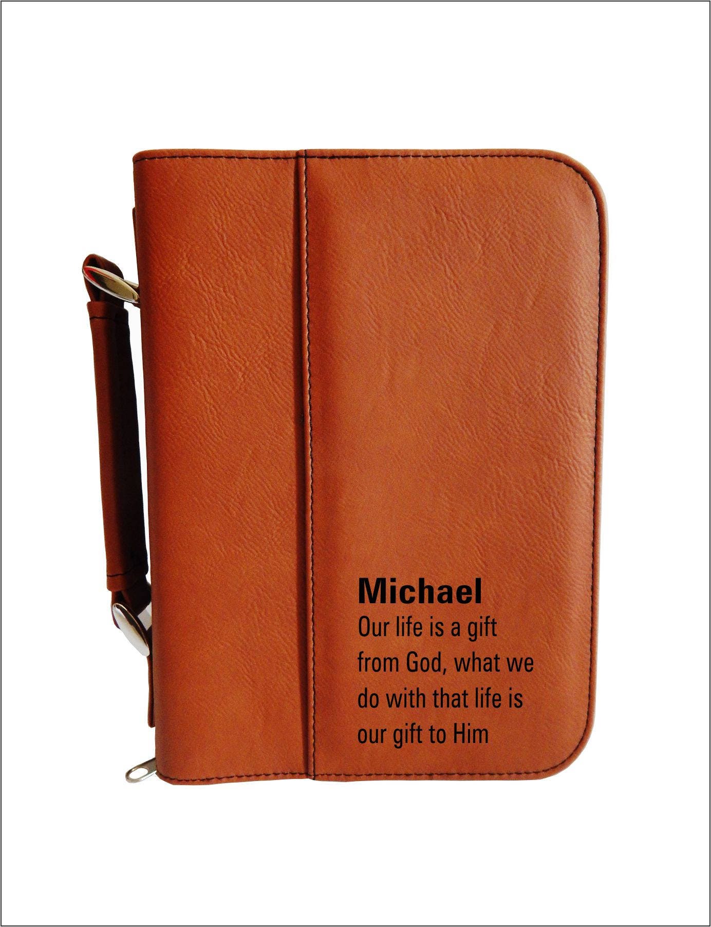 Personalized Christian Gift For Friend Leather Bible Cover, Bcl020