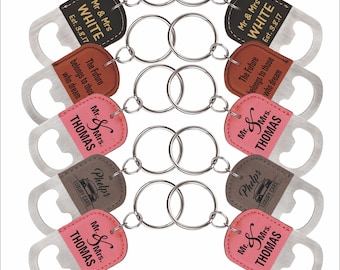 Bulk Discount Wedding Party Favors - Bottle Opener Key chains Gifts for Guests - Bridal Shower Openers - Personalized Favor