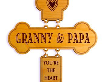 Grandparents Gift -  Gifts for Grandpa and Grandma from Grandchildren - Christmas Wall Cross, GDMA5