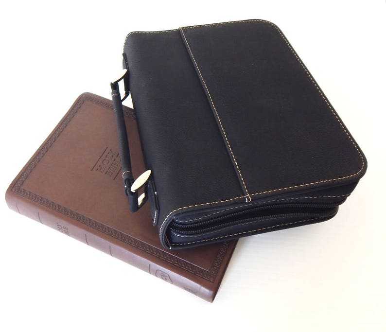 Personalized Leather Bible Case Cover Christian Gift for Friend Brother Sister Dad, BCL020 image 7