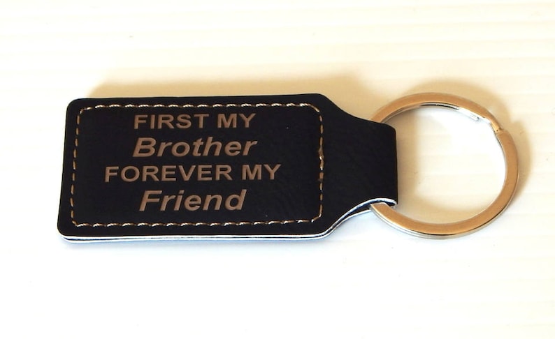 Brother Gift Wedding Gifts Birthday Keychain Key chain Always My Brother Forever My Friend, KLM004 image 1