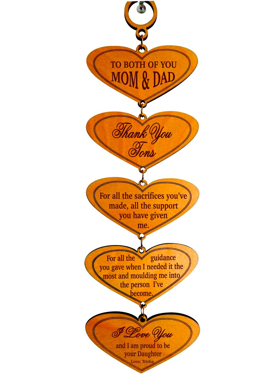 Mom and Dad Gift From Daughter Gifts for Parents Personalized Thank You ...