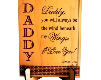 Personalized Dad Gift from Son - Birthday Gifts for Daughter - Father's Day Sign, PLD015