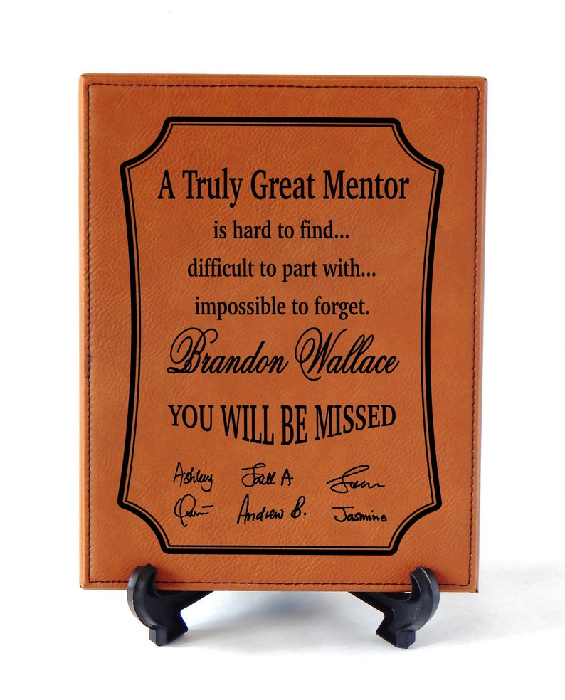 Retirement Gift for Boss Gifts for Mentor Leaving Personalized Farewell Plaque Going Away Gift, LM01 image 5