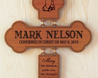 Confirmation Gift for Girls - Gifts for Boys from Godparent - Catholic Boy - Girl Cross, GDH3