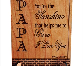 Father's Day gift for Grandpa - Personalized Birthday Sign from Grand kids - Grandfather gift s from Granddaughter, PGP002