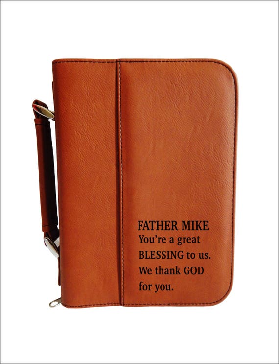 Engraved Catholic Priest Bible Cover, BCL035