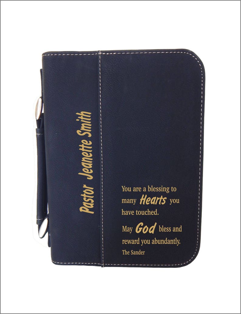 Pastor and Wife Gift Gifts for Mother's Day Personalized Bible Cover Leather Bible Case, BCL012 image 2