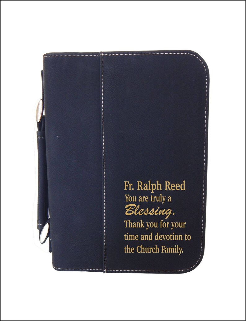 Religious Gift for Catholic Priest Personalized Bible Cover Etsy