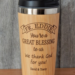 Catholic Priest Birthday Tumbler Gift - Personalized Mug - Christian Wedding Gifts for Men - Pastor Gift