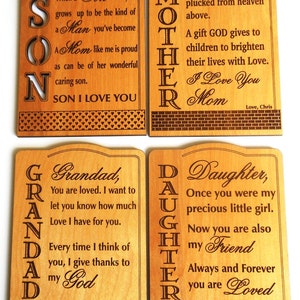 Dad Birthday Gifts Gift for Father's Day Personalized Appreciation Plaque from Son Daughter, PLD001 image 5
