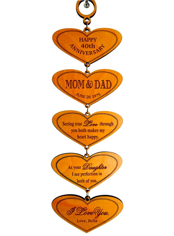 Mom and Dad 40th Anniversary Gifts Gift for Parents - Etsy India