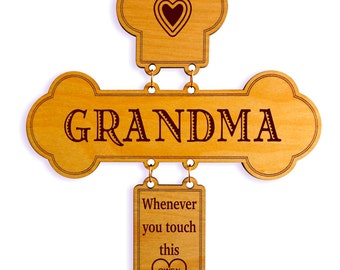 Mother's Day Grandma Gift - Gifts for Grandmother - Personalized Christmas Wall Cross, GDMA2