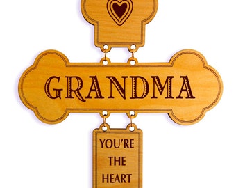 Custom Grandma Gift: Personalized Wood Cross, GDMA05